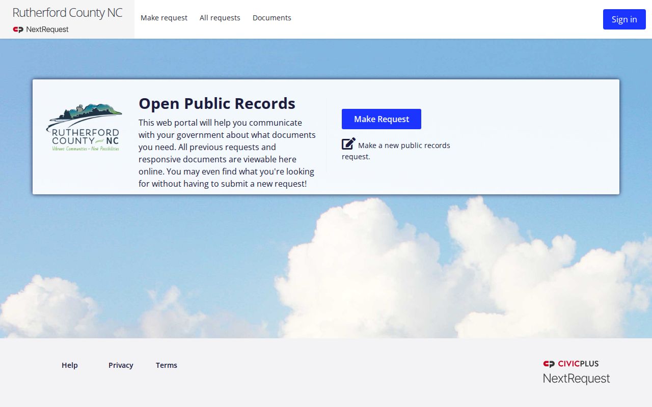 Rutherford County arrest records NextRequest portal