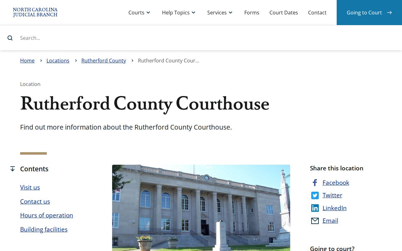 Rutherford County criminal court cases courthouse information