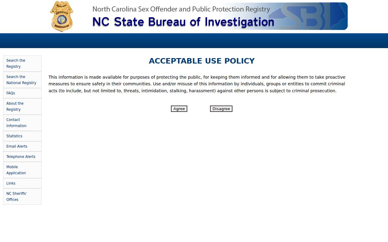 Rutherford County sex offender registry official home page