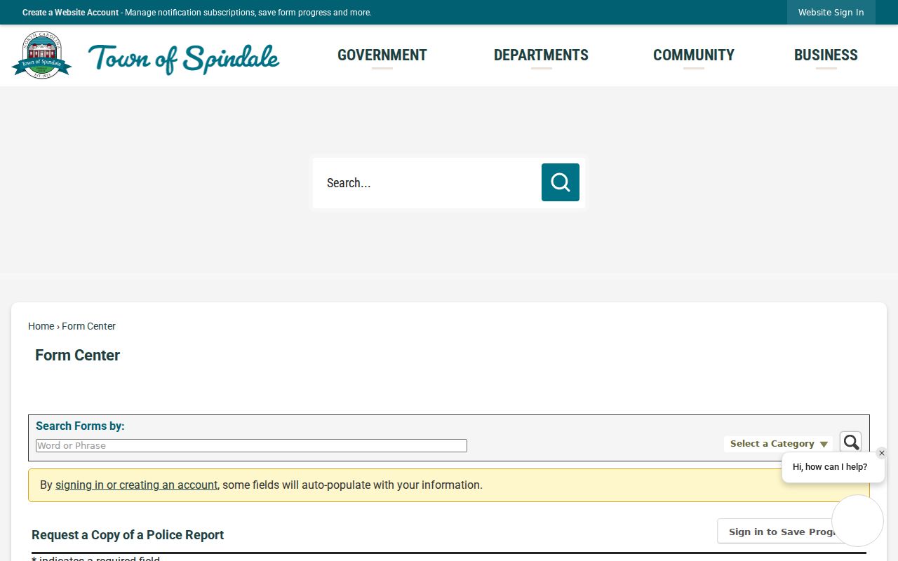 Spindale criminal records police report request form